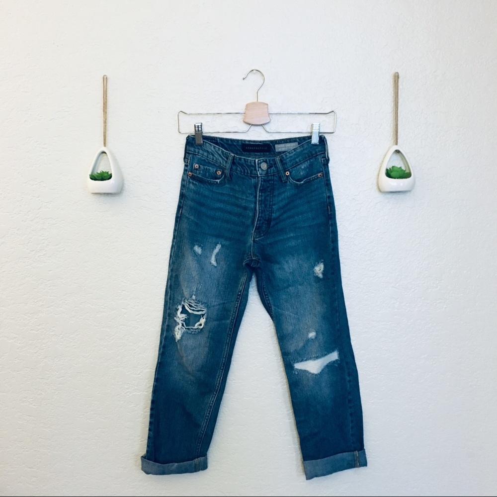 AEROPOSTALE Distressed Mom Jeans